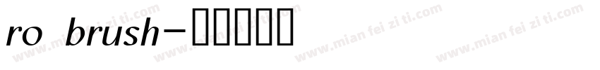 ro brush字体转换